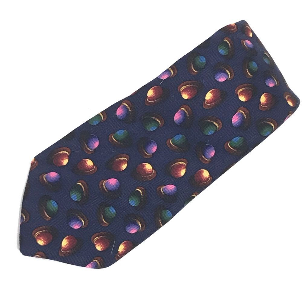 City Streets Hats Tie Navy Blue Multi Color